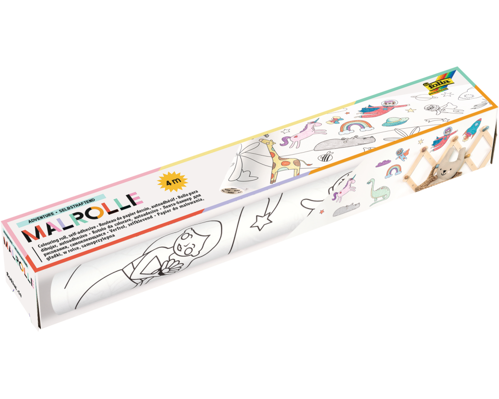 FOLIA Malrolle mit Motiven 30cmx4m 83902 Adventure