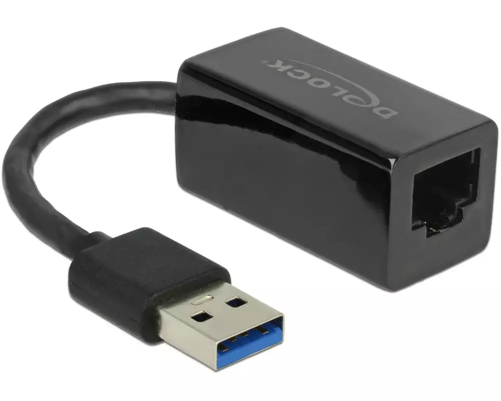 Delock Netzwerk-Adapter USB-A - RJ45 1Gbps, Schwarz