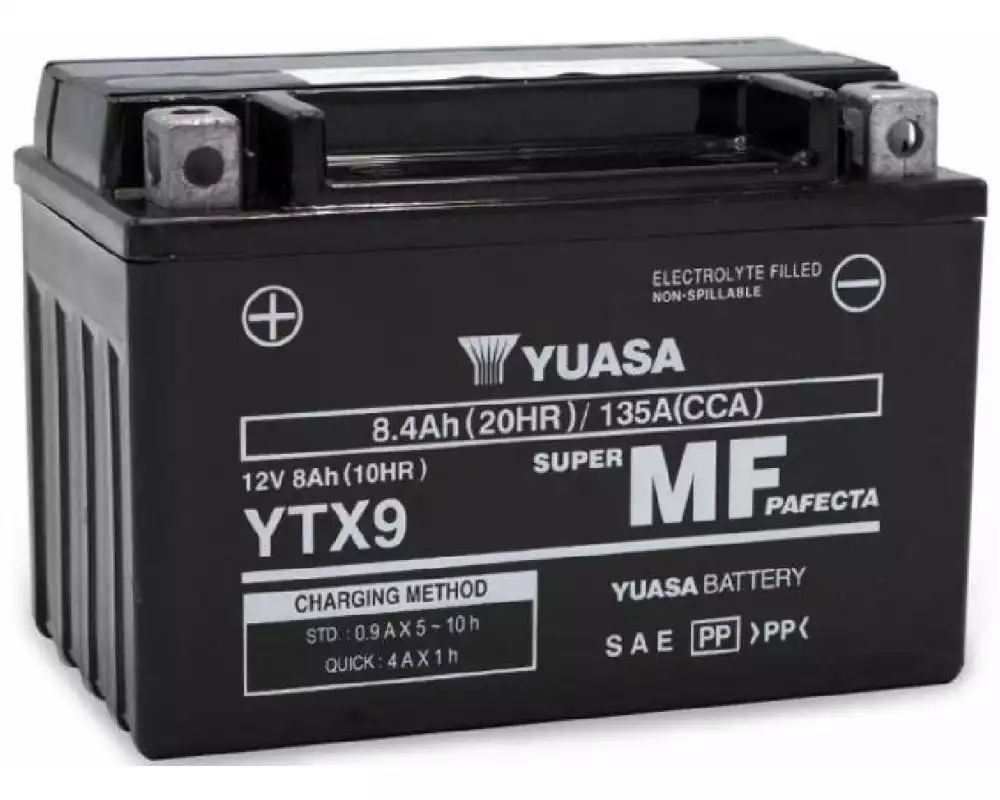 YUASA Motorradbatterie AGM 12 V/8Ah/135A