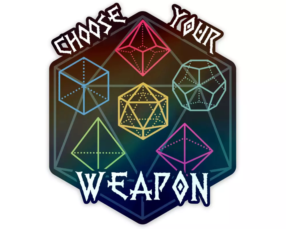 Glass Staff Choose Your Weapon Sticker Schwarz