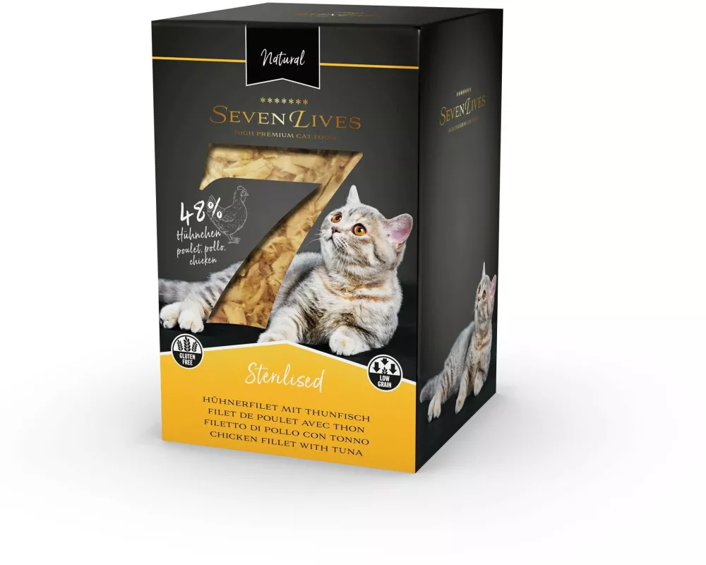 7Lives Nassfutter Sterilised Hühnerfilet/Thunfisch, 6x60g