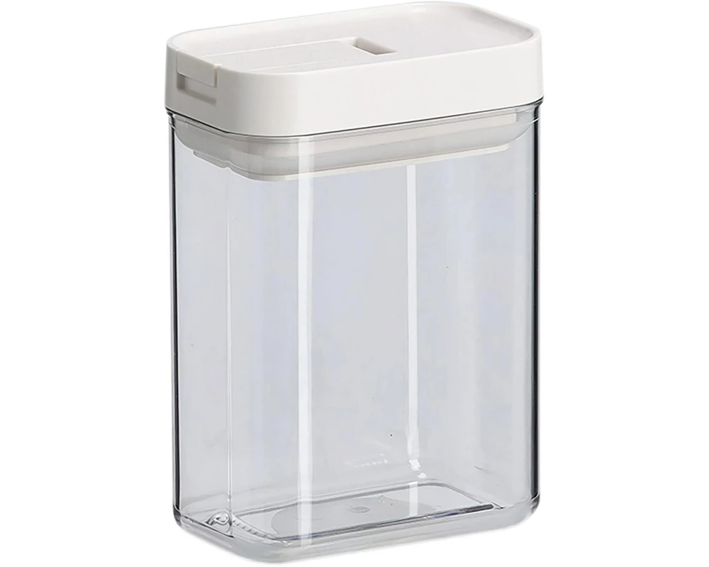 Zeller Present Vorratsdose Vakuumdeckel 0.67 l, Transparent/Weiss