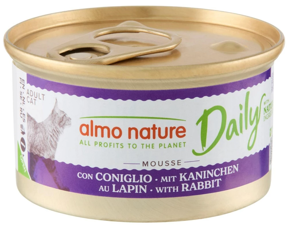 Almo Nature Nassfutter Daily Mousse mit Kaninchen 85g