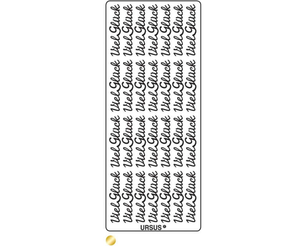 URSUS Kreativ Sticker 59100006 Viel Glück gold