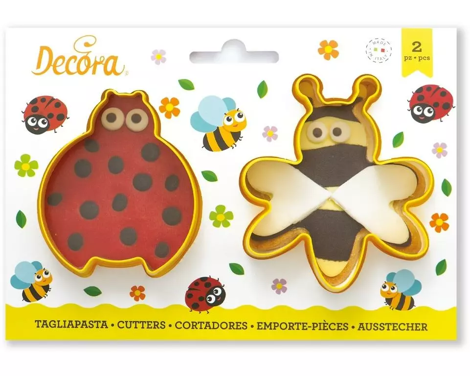 Decora Guetzli-Ausstecher-Set 2 Stück, Marienkäfer und Biene