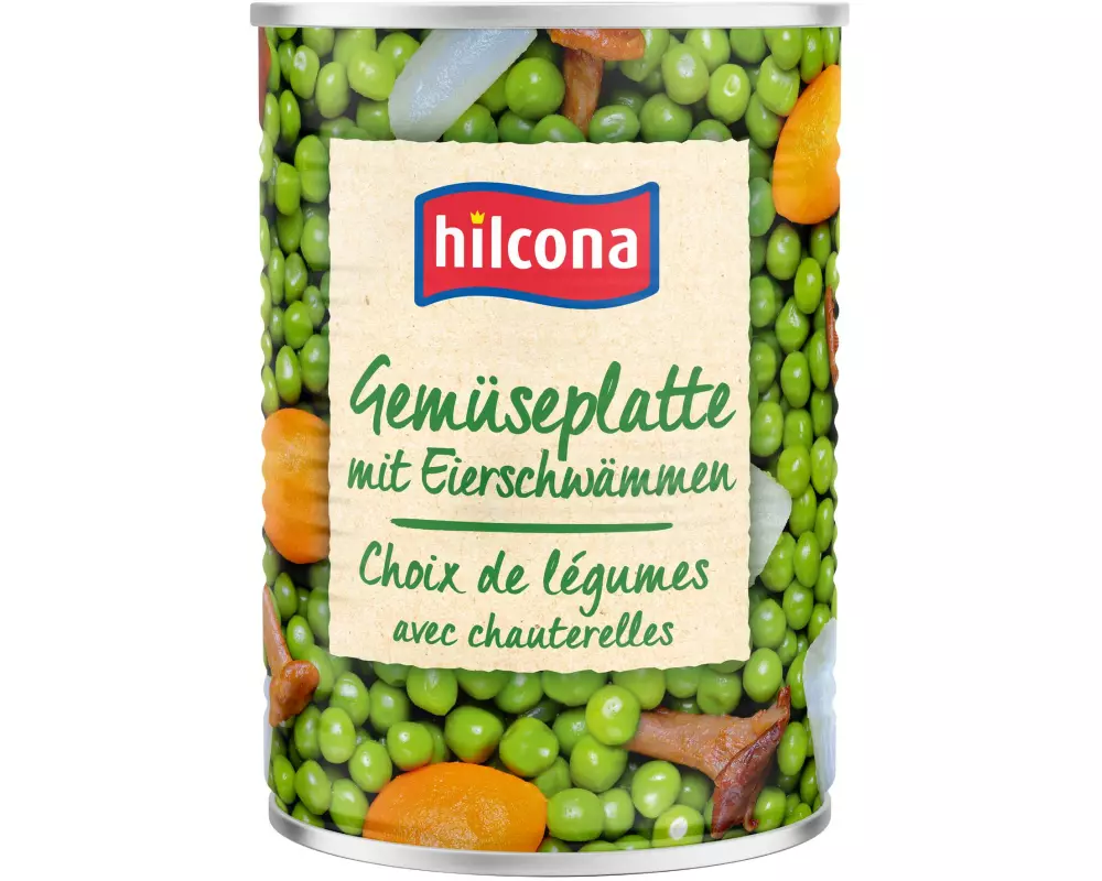 Hilcona Dose Gemüseplatte mit Eierschwämmen 420 g