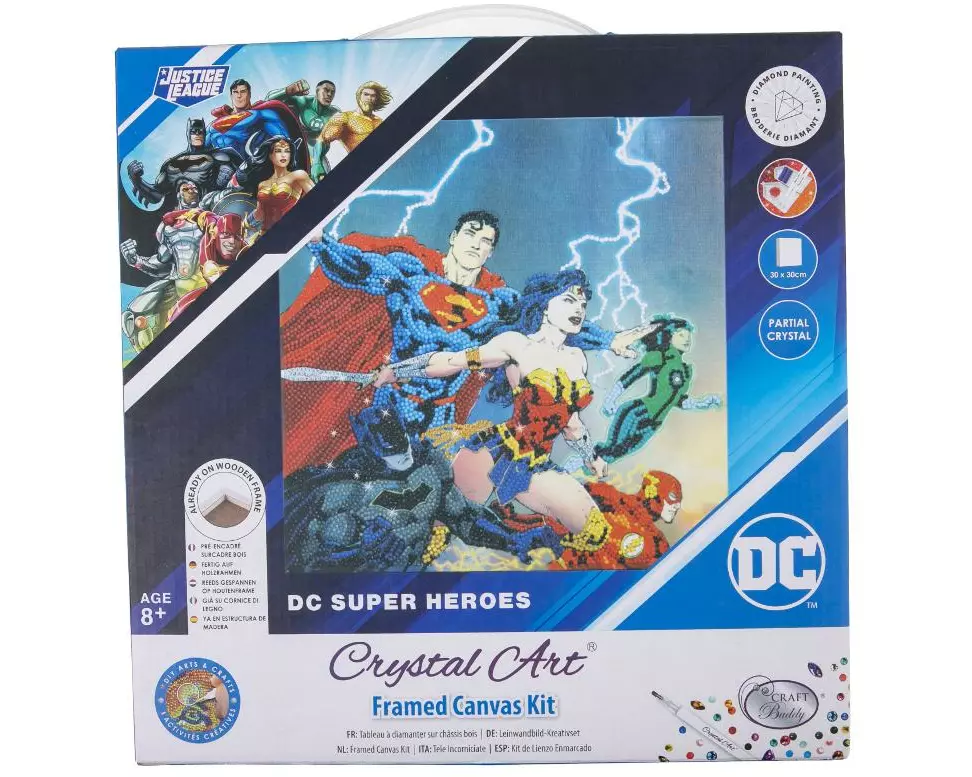 CRAFT Buddy Bastelset Crystal Art Kit DC Super Heroes