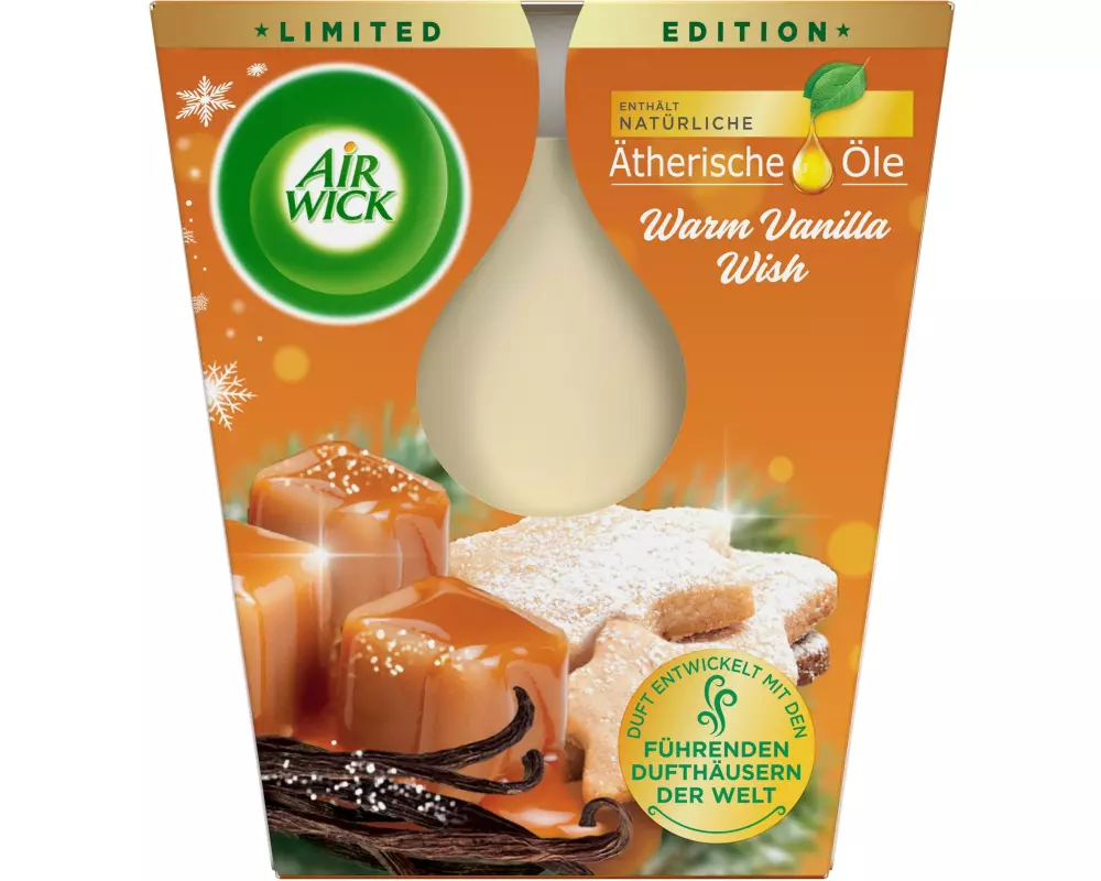 Air Wick Duftkerze Warm Vanilla Wish 220g