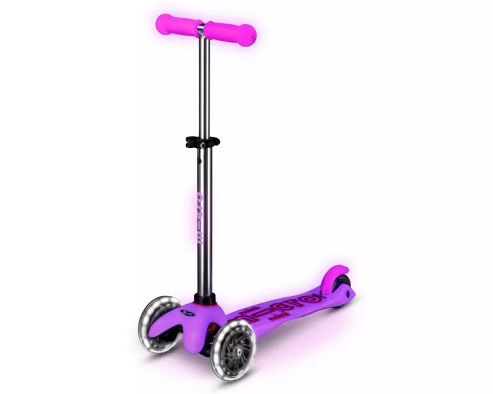 Micro Mobility Kickboard Mini Micro Deluxe Glow LED Pink
