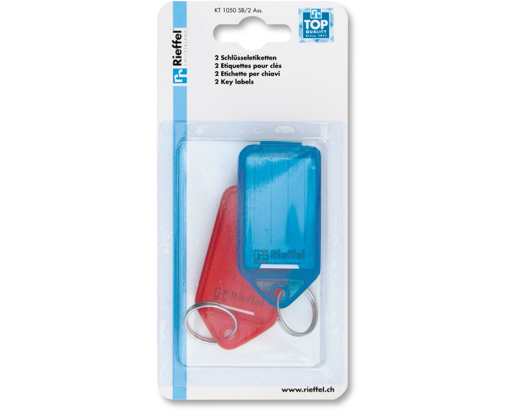 RIEFFEL SWITZERLAND Schlüsselschilder KT 1050 SB/2 ASS. 53x31mm 2 Stück