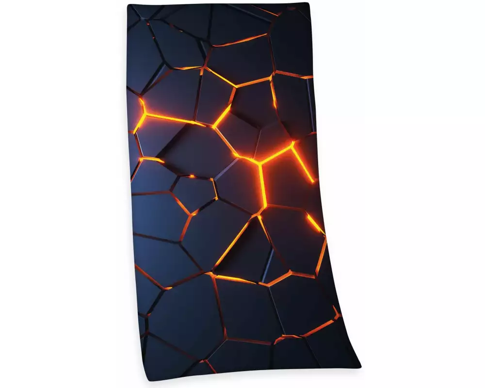Herding Duschtuch 3D-Effekt 75 x 150 cm, Orange/Schwarz