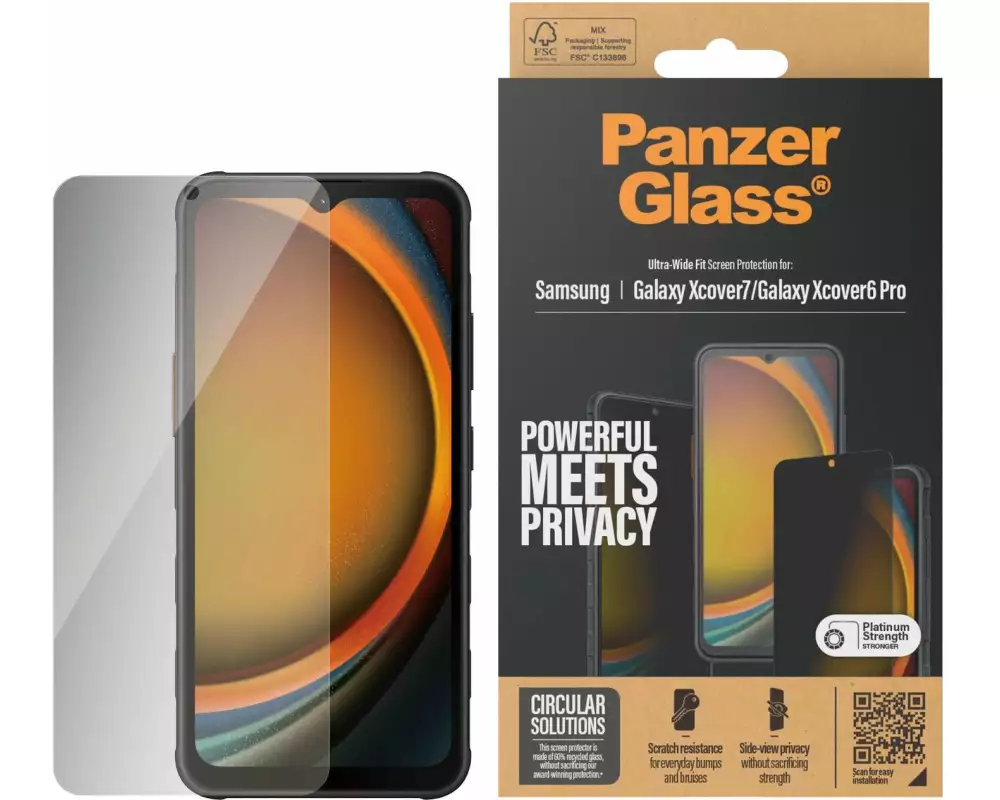 Panzerglass Ultra Wide Fit Privacy Galaxy Xcover6 Pro & Xcover7