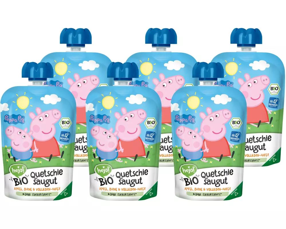 hejo! Quetschbeutel Peppa Pig 6x 100 g