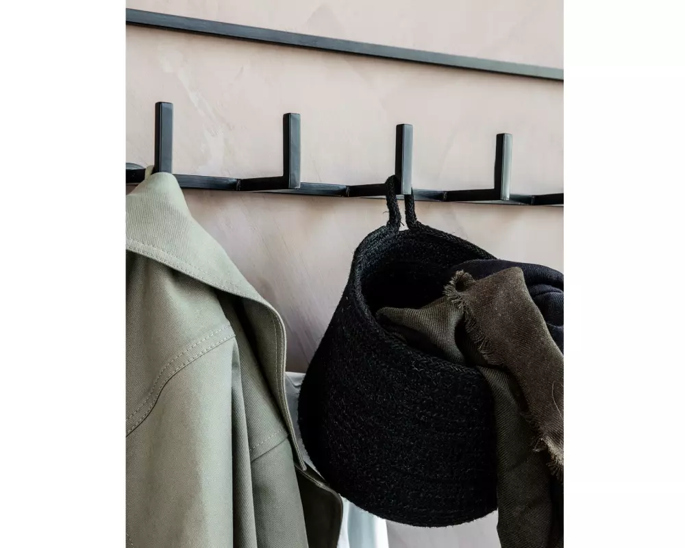 House Doctor Wandgarderobe Rack 60 x 8 x 12 cm, Schwarz