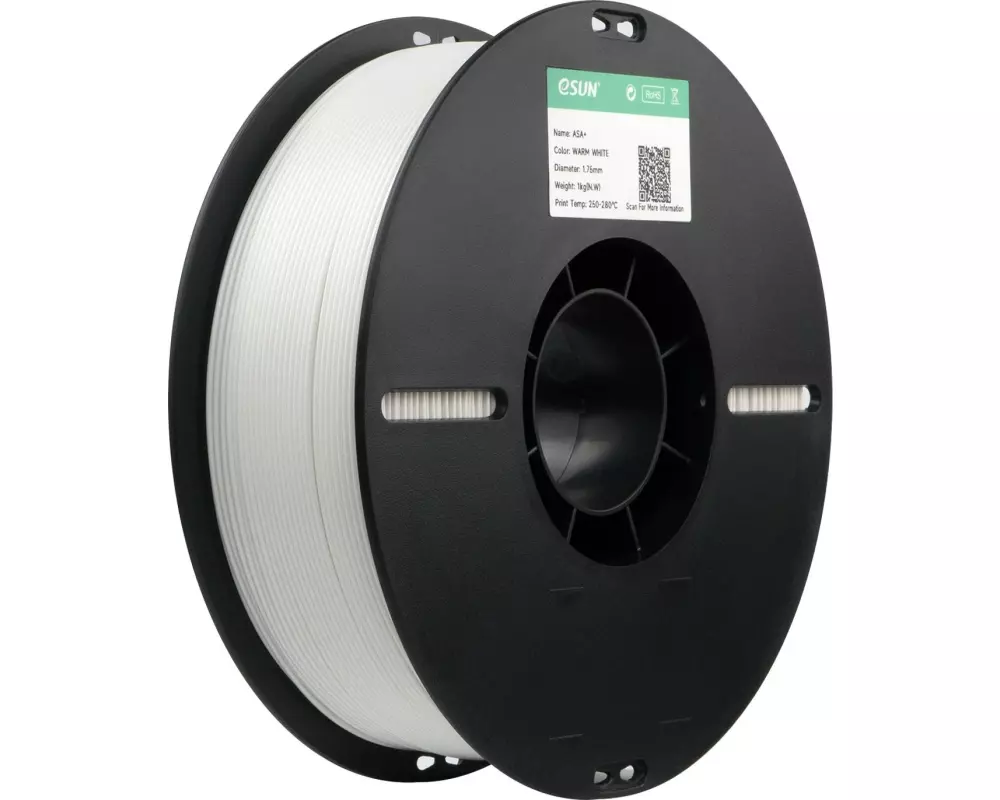 eSun Filament ASA+, Warmweiss 1.75 mm 1 kg