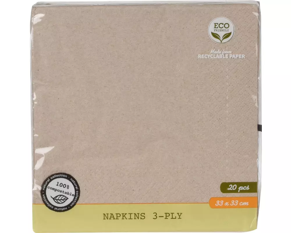 FURBER Papierservietten 33 x 33 cm, 20 Stück