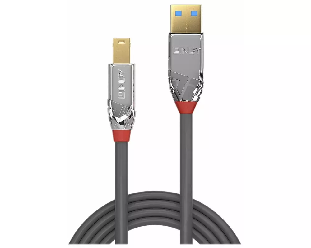 LINDY Cromo Line USB Cable, USB 3.1, USB/A-USB/B M-M, 0.5m