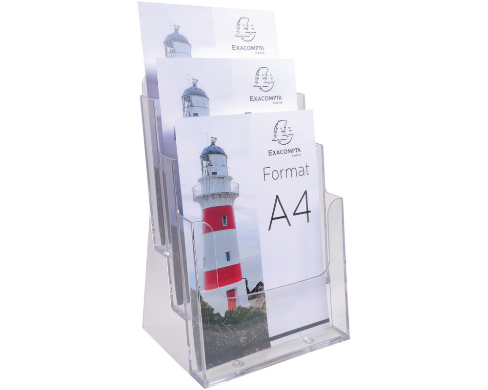 EXACOMPTA Prospekthalter A4 74158D transparent 155x237x339mm