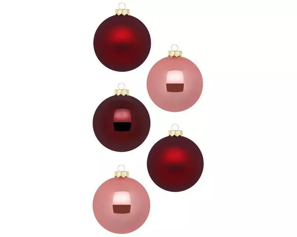 INGES CHRISTMAS DECOR Weihnachtskugel Vintage Rose Ø 4 cm 36 Stück