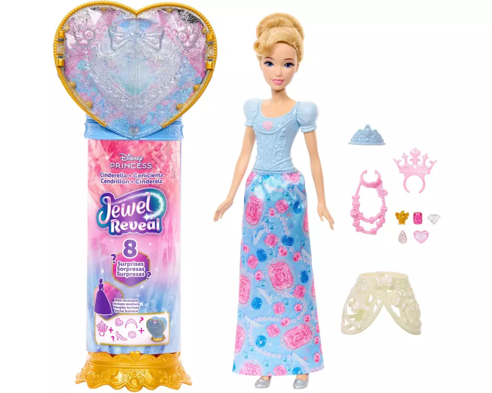 Disney Princess Spielset Jewel Reveal Cinderella -Puppe Assortiert