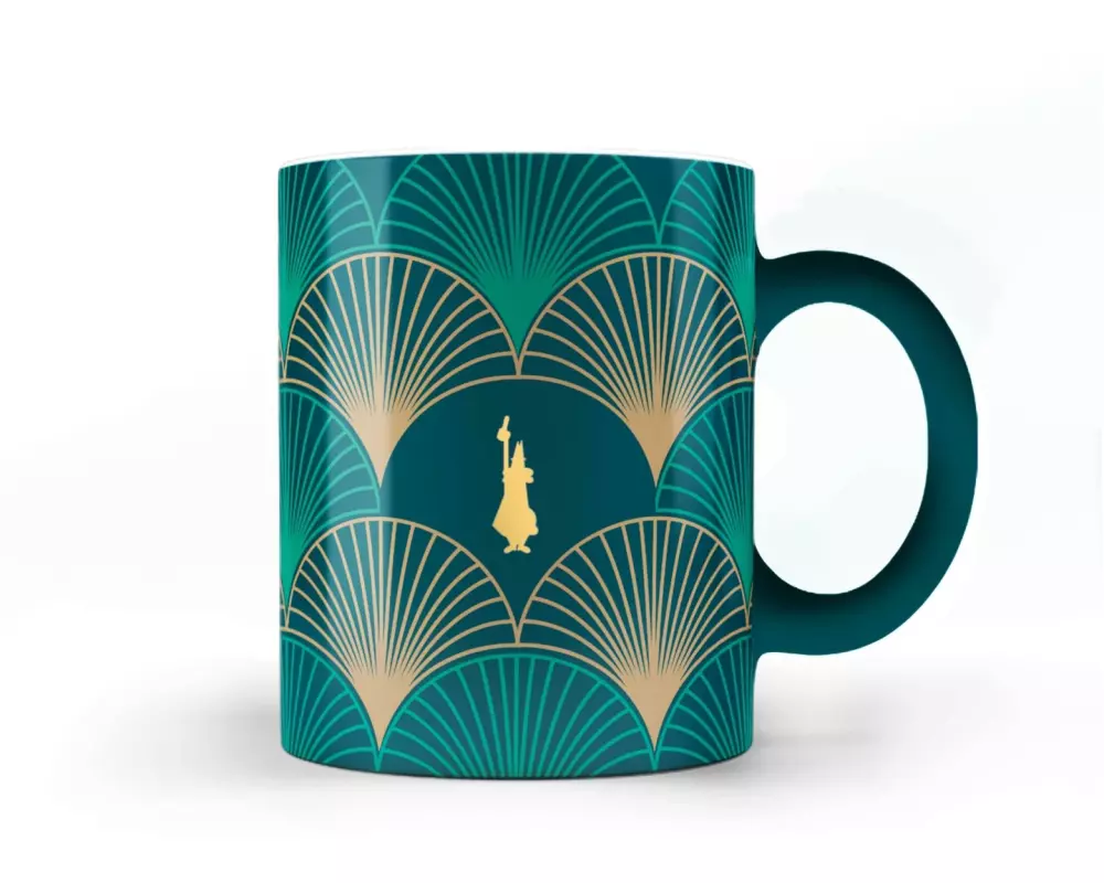 Bialetti Universaltasse Deco Glam 330 ml, 1 Stück, Grün