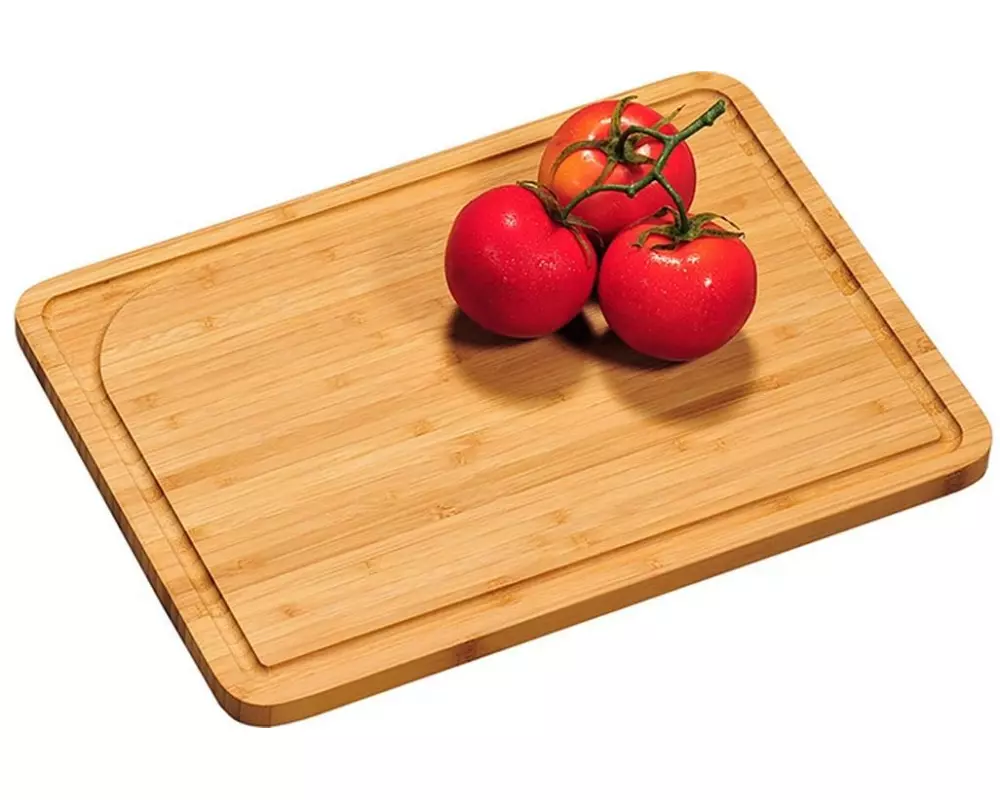 Kesper Schneidebrett Bambus, mit Saftrille, Braun, 36 cm