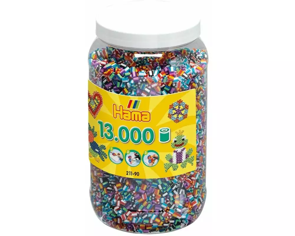 Hama Bügelperlen Midi Mehrfarbig-gestreift, 13000 Stück