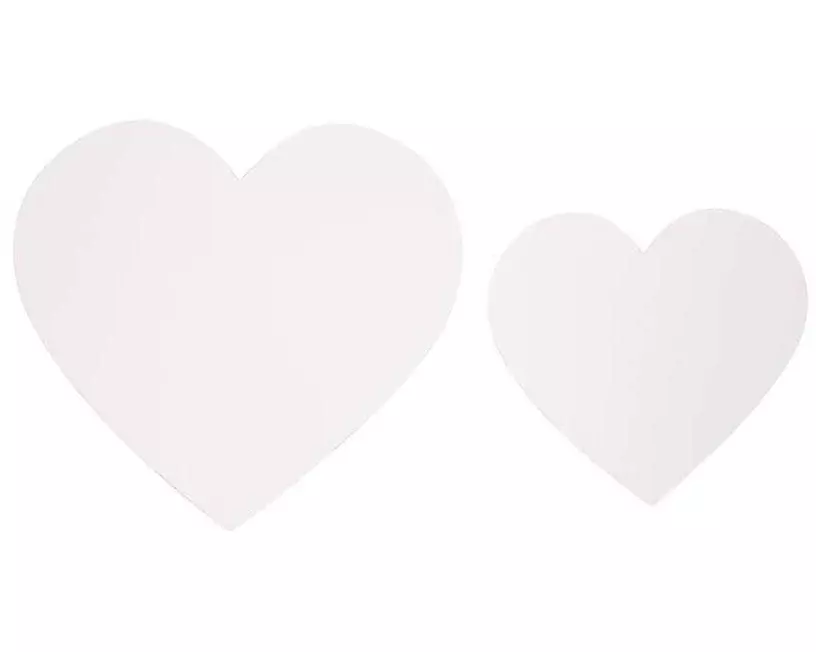 Creativ Company Geschenk-Topper Herzen, 6 + 8.5 cm, Weiss