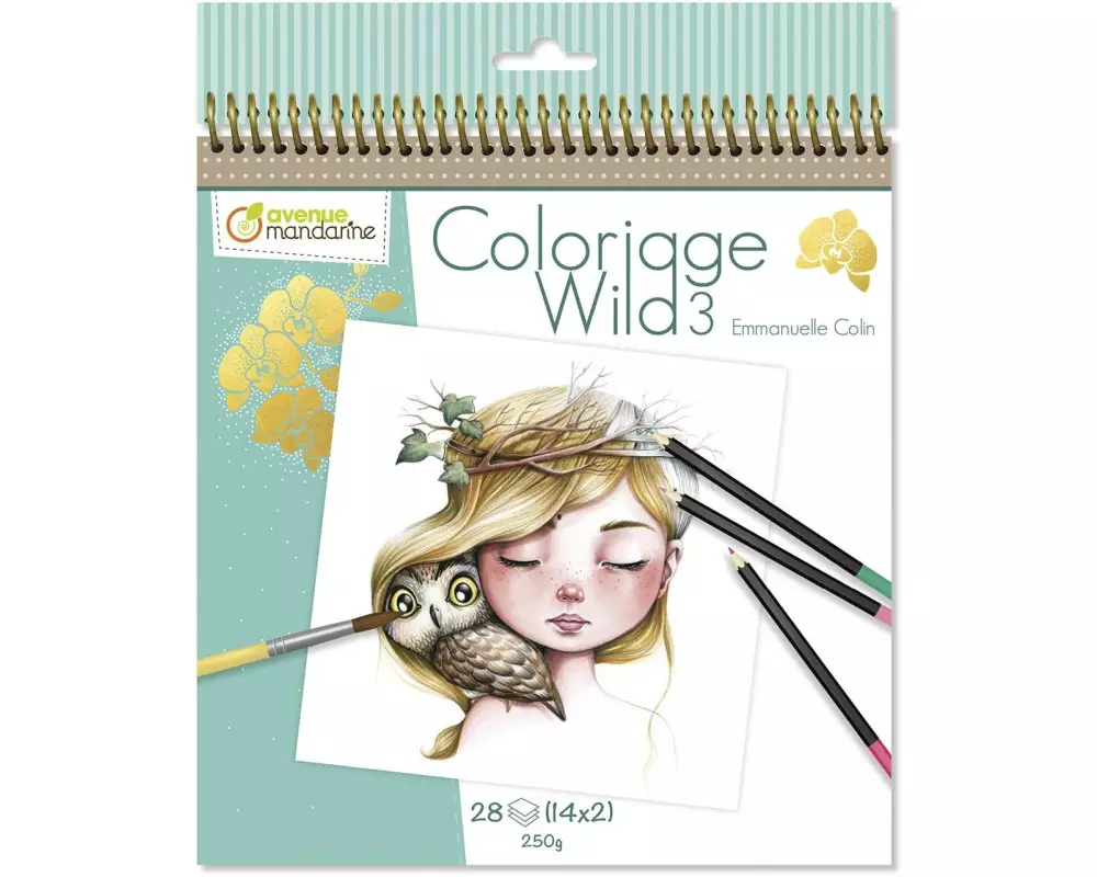 Avenue Mandarine Malbuch Wild 3 20 x 25.5 cm, 28 Blatt