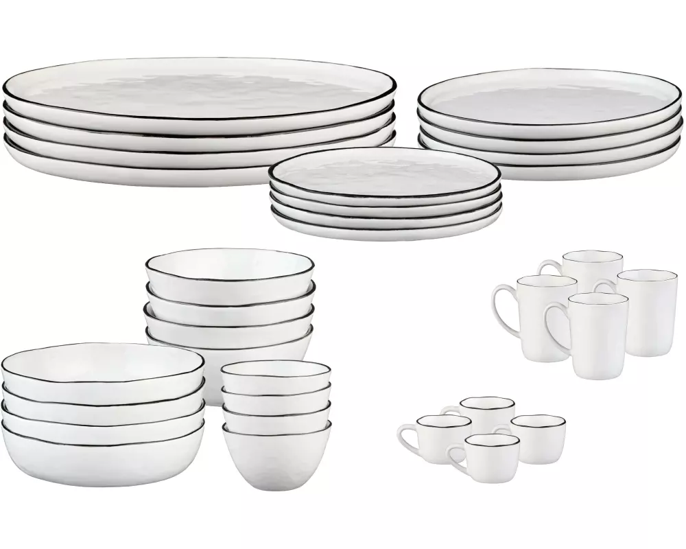 Björn Speise-Service Pure 32-teilig, Schneeweiss