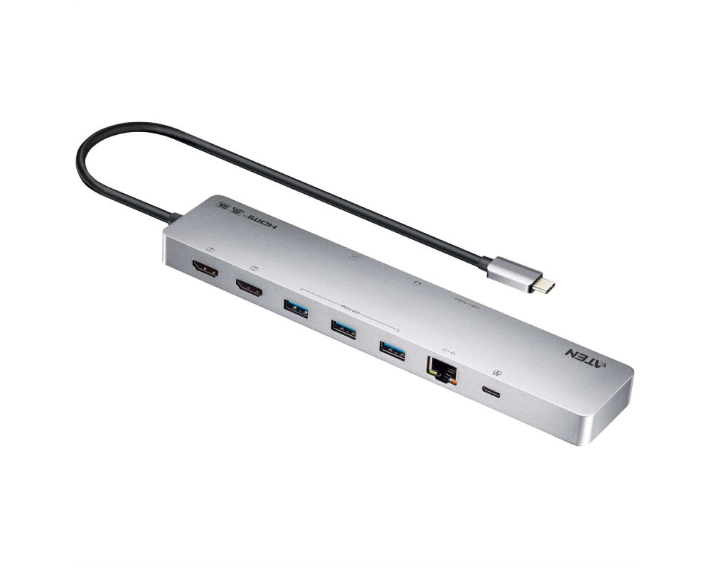 ATEN UH3240 USB-C Dock 4K Dual Display mit Power Passthrough