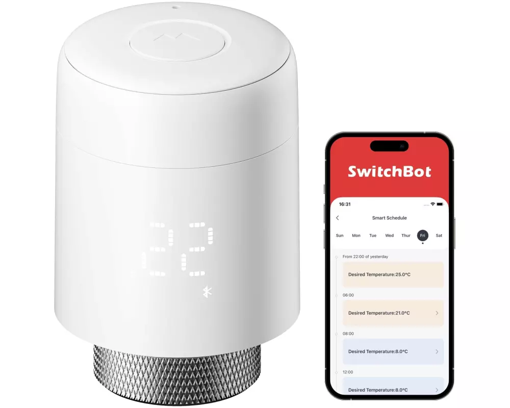 SwitchBot Smartes Heizkörperthermostat Weiss