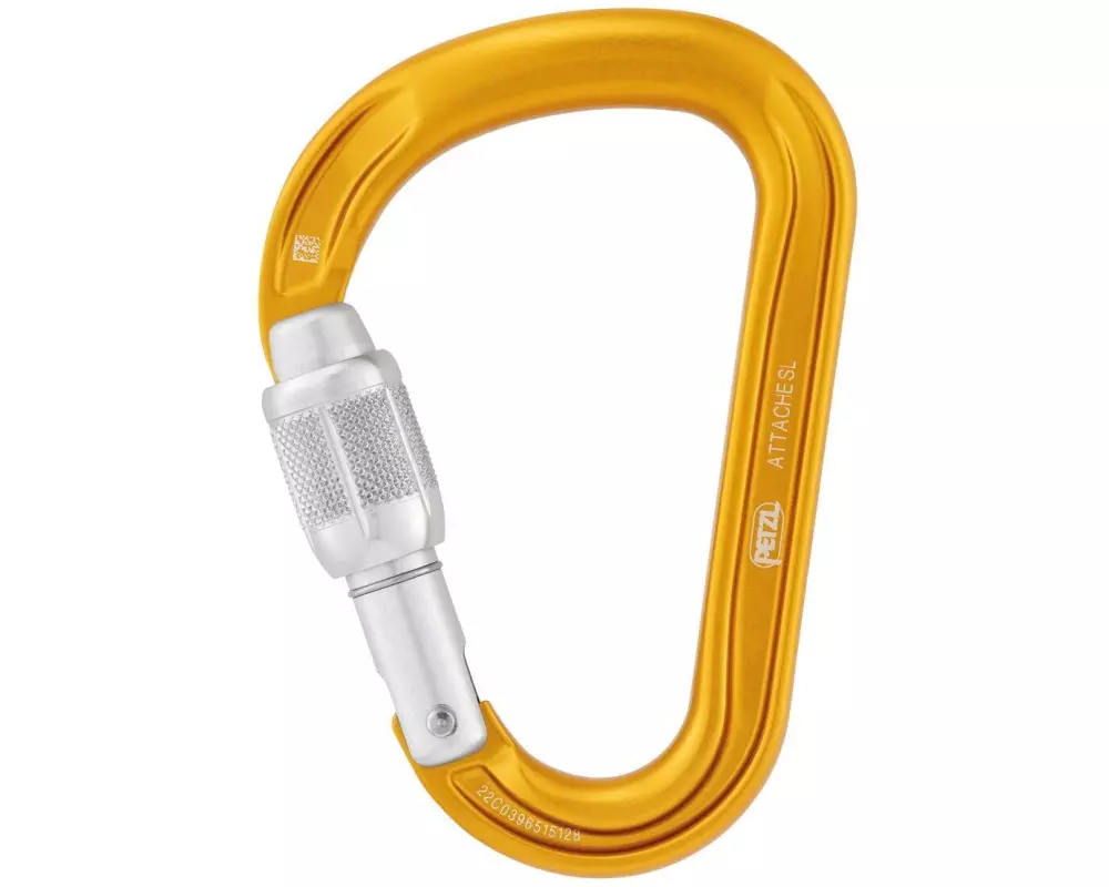 Petzl Attache Screw Lock Carabiner, Gelb