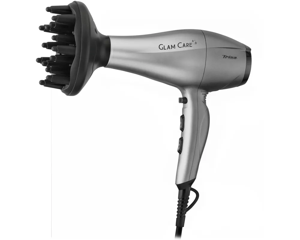 Trisa Glam Care Haartrockner Ionen 3 Heizstufen Silber