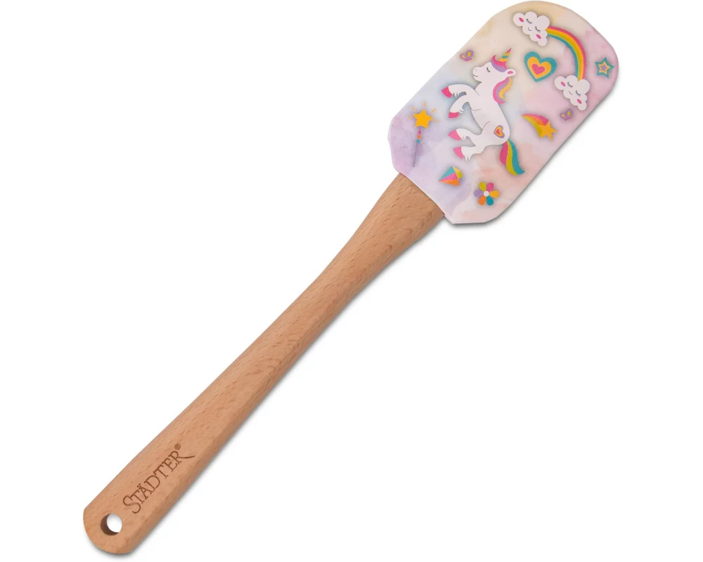 Städter Teigschaber Einhorn Mehrfarbig, 25 cm