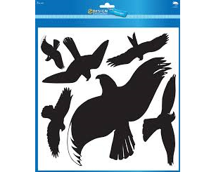 Z-DESIGN Fensterbild Vögel 4485 schwarz 1 Blatt/6 Stück
