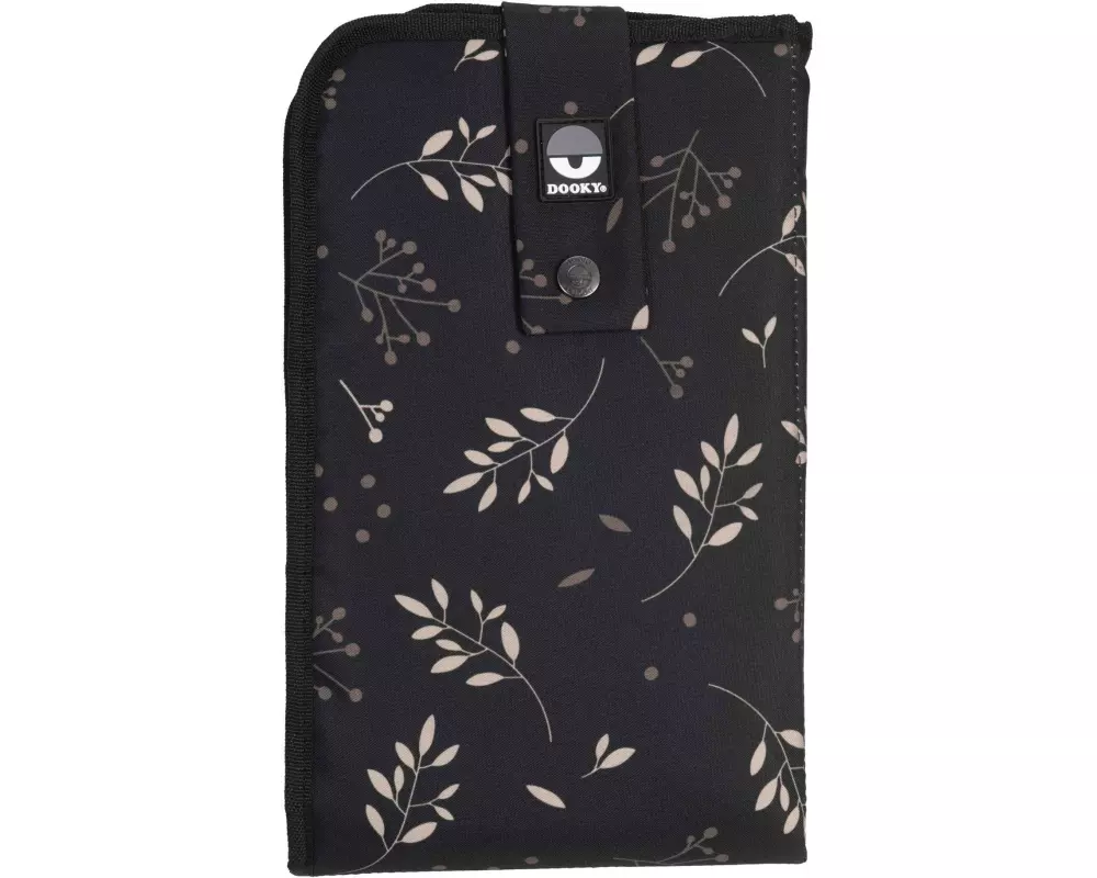 Dooky Reise-Wickelmatte 3 in 1 Schwarz, Romantic Leaves