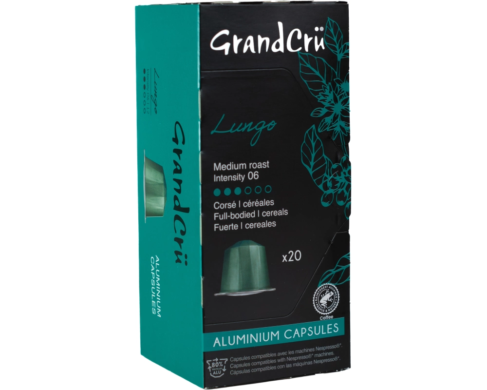 GRAND CRÜ Kaffeekapseln 10.01937 Lungo 20 Stk.