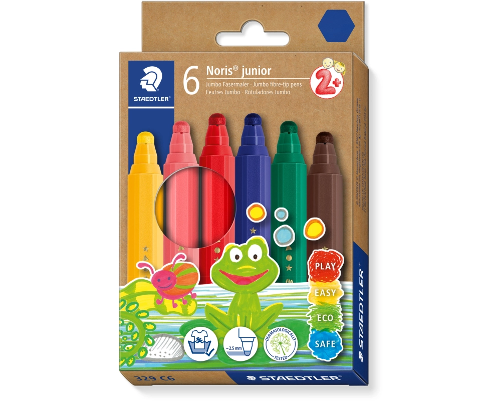 STAEDTLER Fasermaler 329 C6 Noris junior 329 6er Set