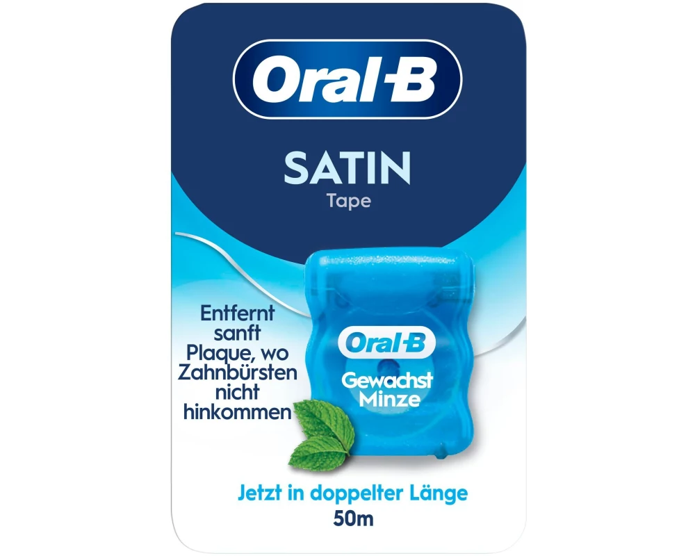 Oral-B Zahnseide Satin Tape gewachst Minze 50m