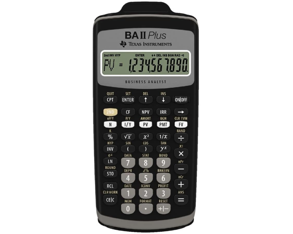 TEXAS INSTRUMENTS Schulrechner TI-BAII+ plus d/f/i