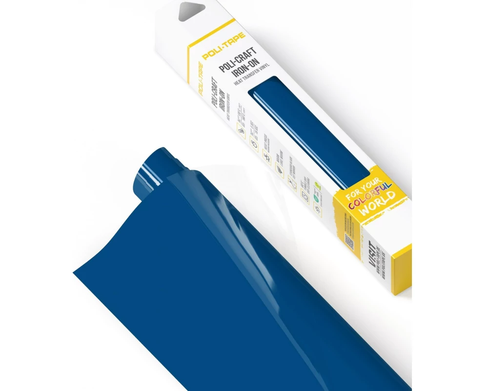 Poli-Tape Aufbügelfolie Poli-Flex turbo, 30.5 x 122 cm, Königsblau