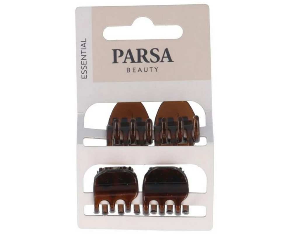 Parsa Beauty Haarklemme klein Havanna 4 Stück