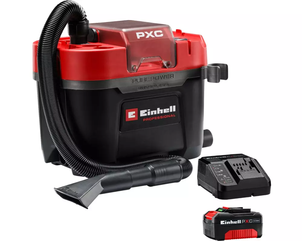 Einhell Professional Akku-Nass-/Trockensauger TP-VC 18/10 Li BL L (1 x 4.0 Ah)