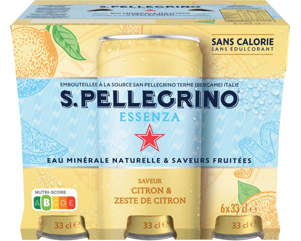 SAN PELLEGRINO Zitrone-Zitronenschale 12602944 Essenza 33 cl, 6 Stk.