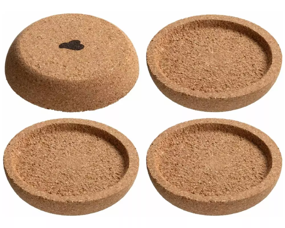 Leonardo Glasuntersetzer Gocce 4 Stück, Braun