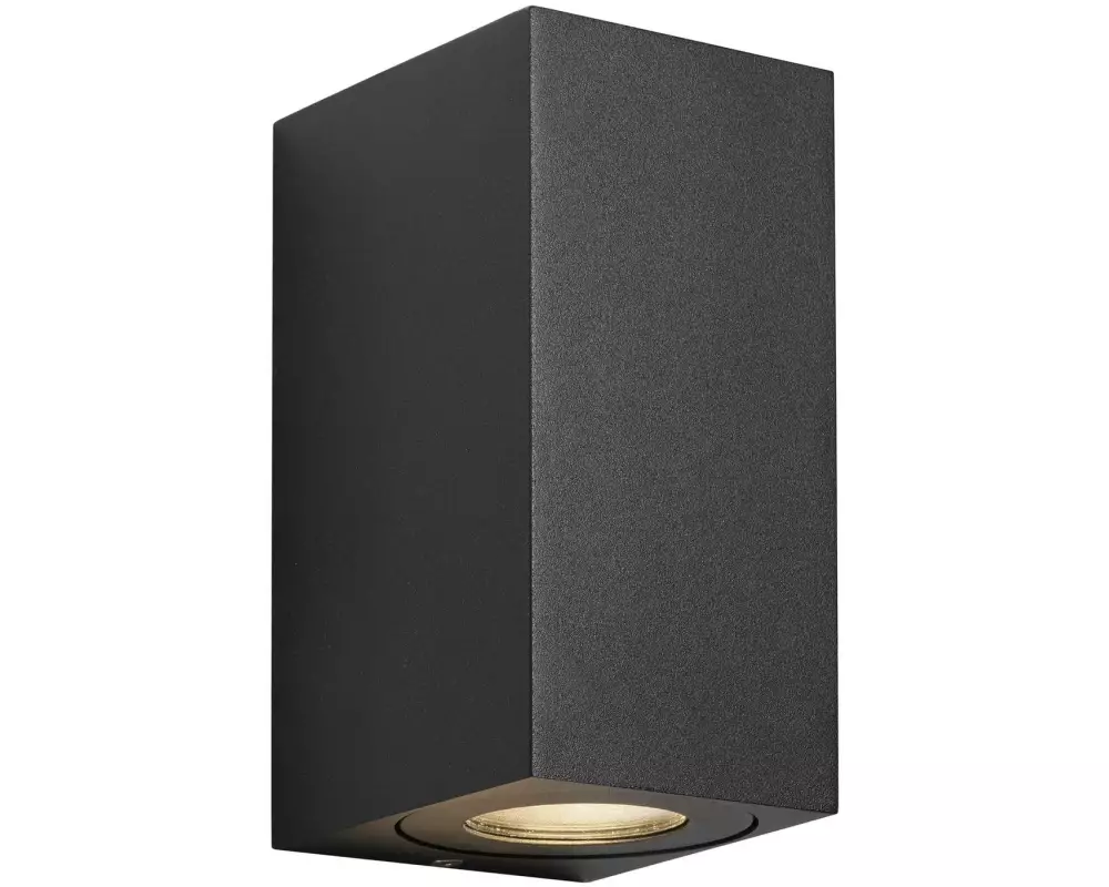 Nordlux Wandleuchte Canto Maxi Kubi 2 2 x 28W, GU10, IP44, schwarz