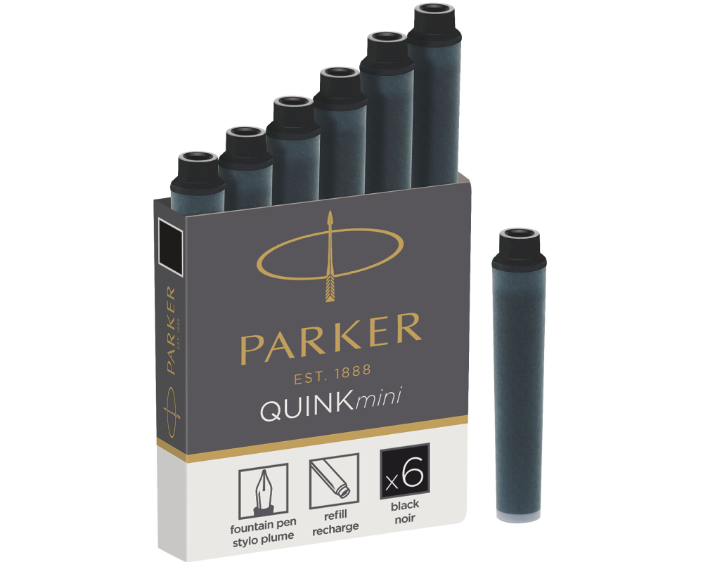 PARKER Gelmine Quink Mini 1950407 schwarz 6 Stück