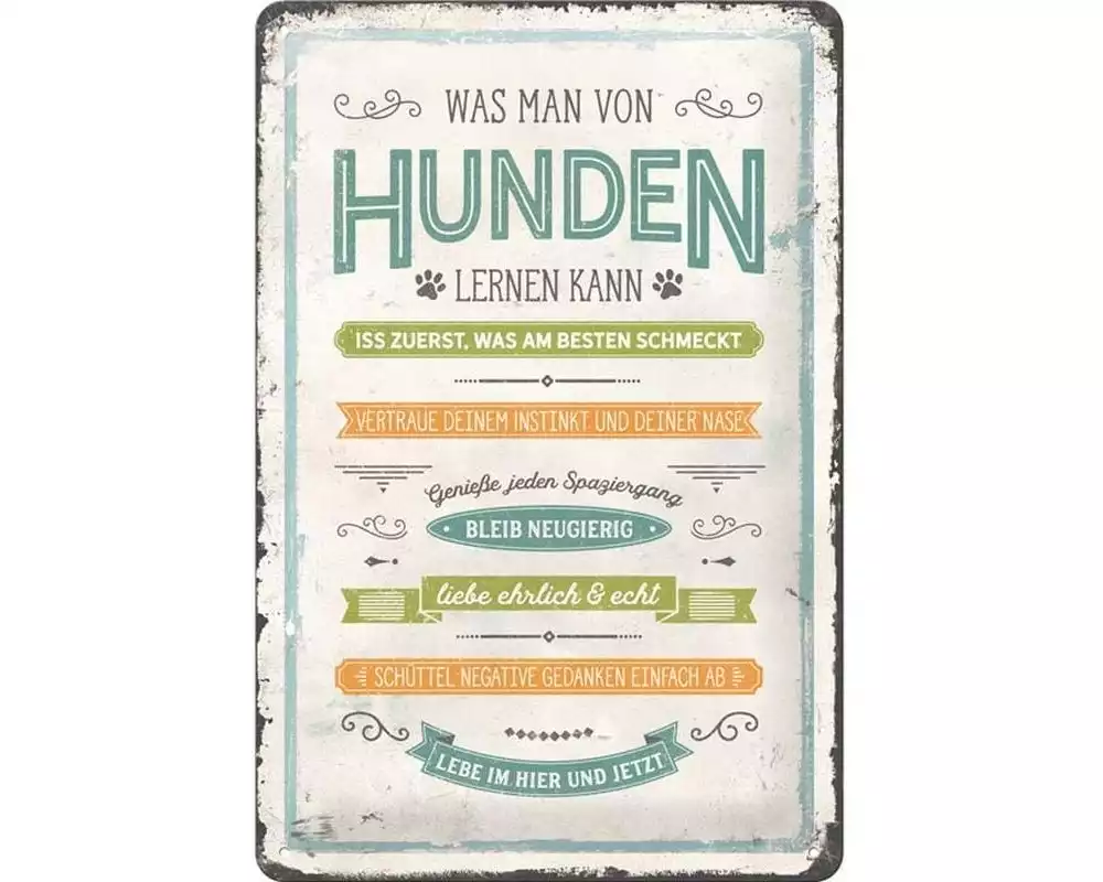 Nostalgic Art Schild Pfoten 20 x 30 cm, Metall