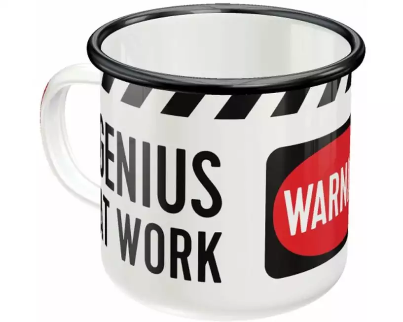 Nostalgic Art Universaltasse Genius At Work 360 ml, 1 Stück, Schwarz/Weiss